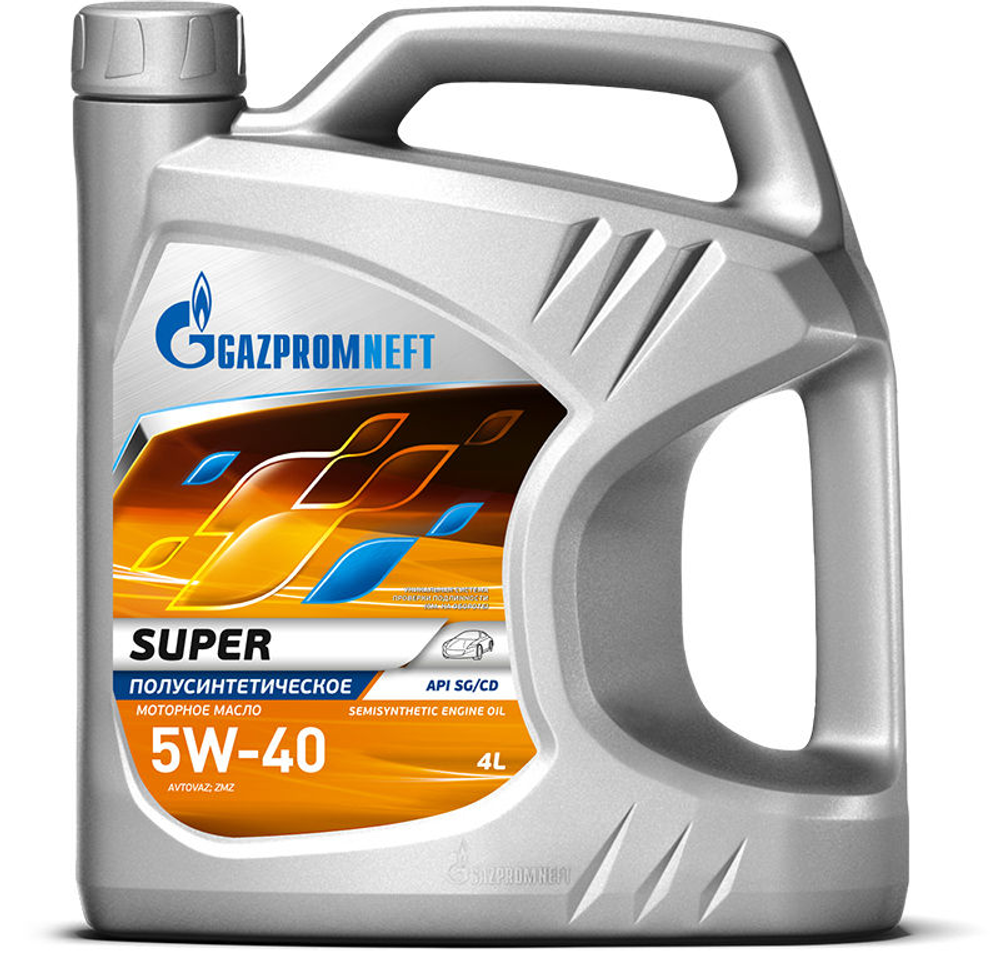Моторное масло Gazpromneft Super 5W-40, полусинтетическое, 4 л