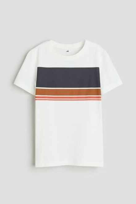H&M Футболка с контрастными полосками, белый