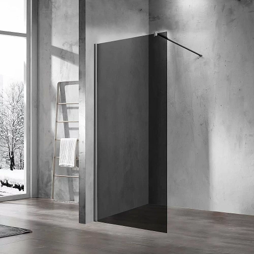 Душевая перегородка Vincea Walk-In VSW-1H100CGGM 100 вороненая сталь/стекло тонированное