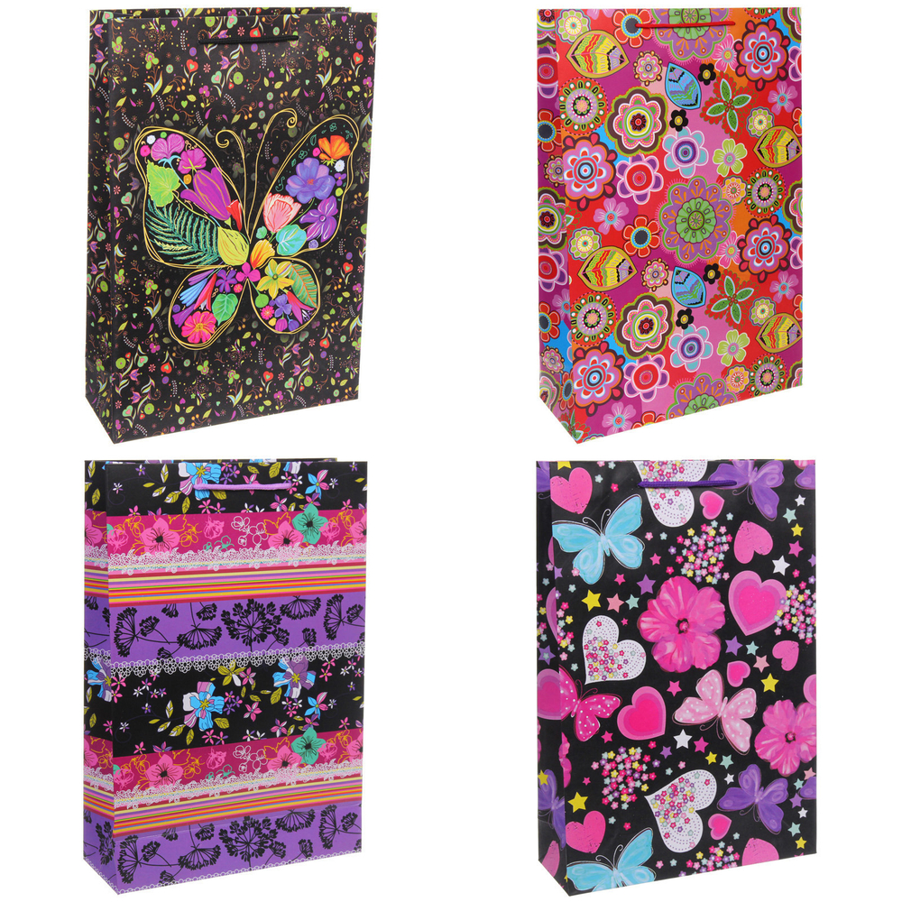 Пакет подарочный «Яркие краски» 17,5*25*7 см, микс