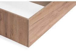 Двуспальная кровать Taika 160х200 дуб золотой / камень темный