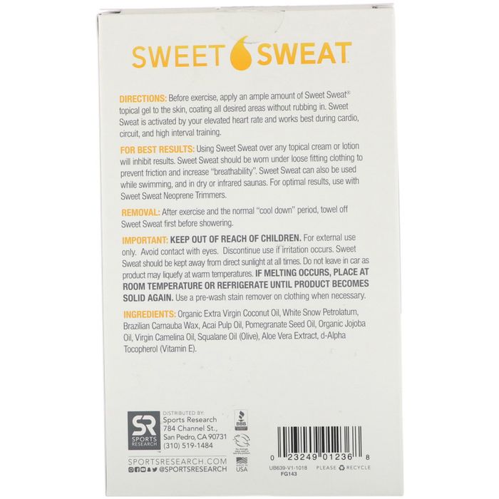 Coconut Packet Box, Спортивная мазь с ароматом кокоса, Sweet Sweat (300 г)