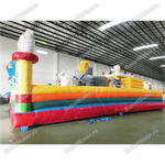 Надувной батут с крышей "Злой страшный серый волк"