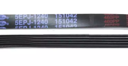 Ремень 1240 5EPJ Optibelt для стиральной машины Gorenje (Горенье) 1240 5EPJ Gates 1208мм черный, фиолетовая надпись в/з 113113