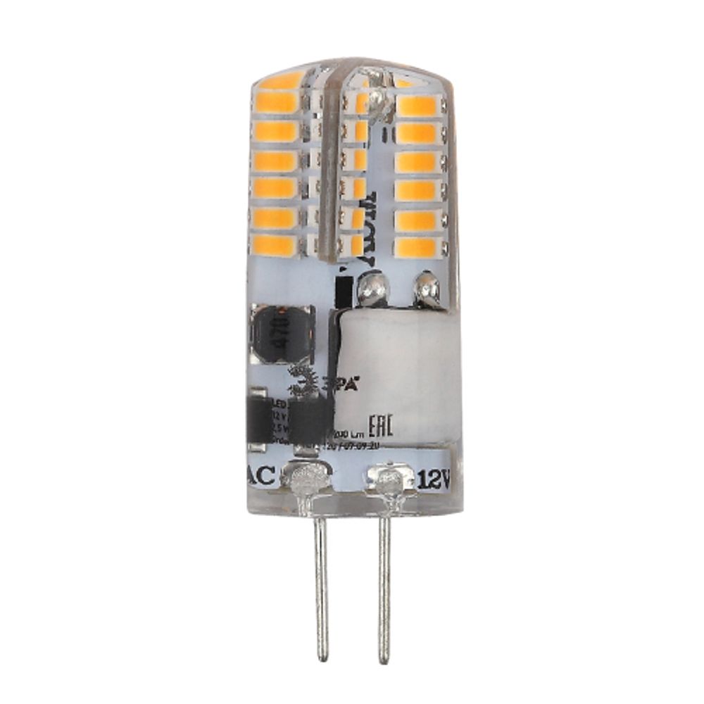 Лампа светодиодная ЭРА STD LED JC-2,5W-12V-SLC-840-G4 2,5Вт силикон капсула нейтральный белый свет G4 | Лампы cветодиодные Капсульные (G4, G9)