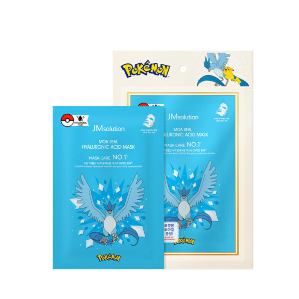 [JM Solution] MOA SEAL HYALURONIC ACID MASK POKEMON - Тканевая маска с гиалуроновой кислотой, 30 мл