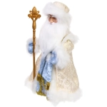 Дед Мороз «Сказка» 40 см в голубой шубке