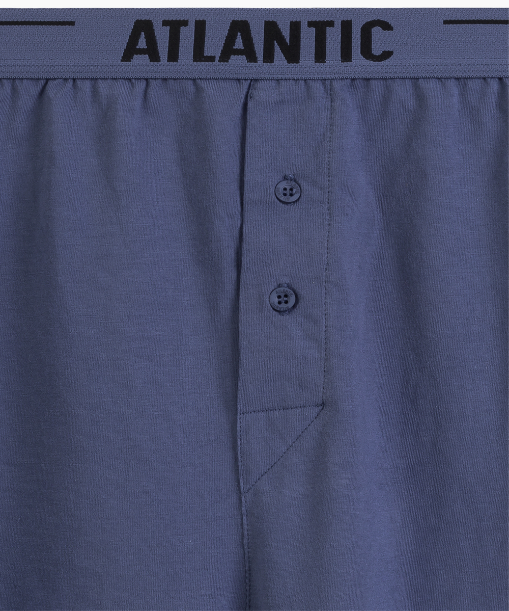 Мужские трусы боксеры Atlantic, набор из 2 шт., хлопок, светлый деним + темно-синий, 2MBX-025