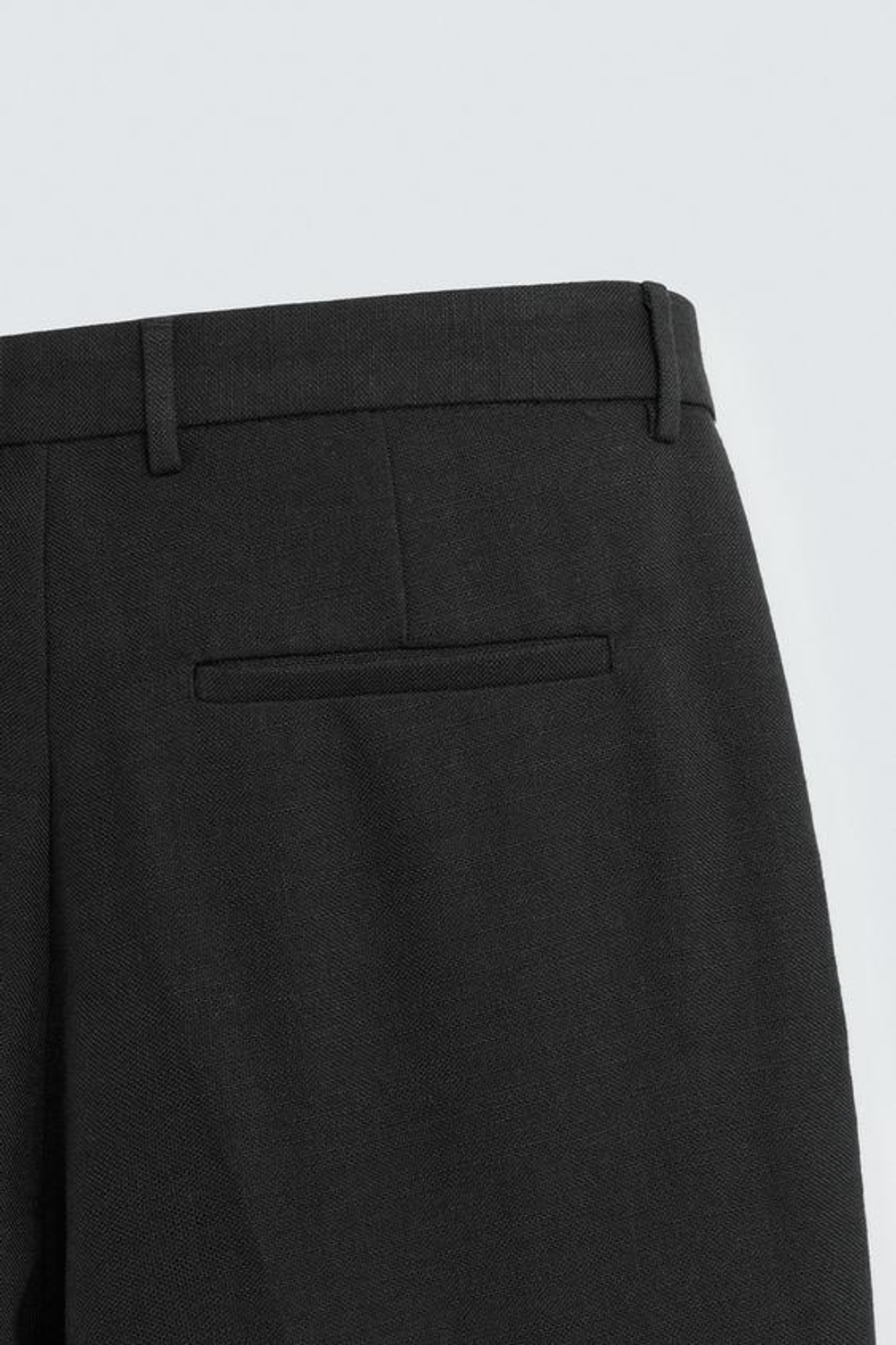 ZARA БРЮКИ RELAXED FIT СО СКЛАДКАМИ, ЧЕРНЫЙ