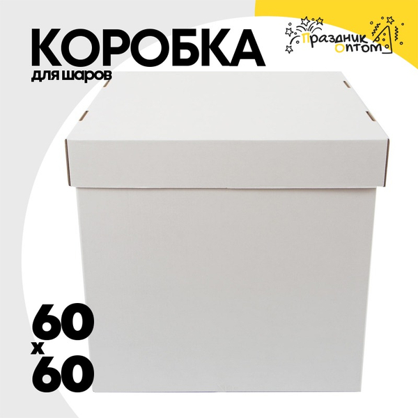 
          Коробка для надутых шаров 60 x 60 см (Белый)