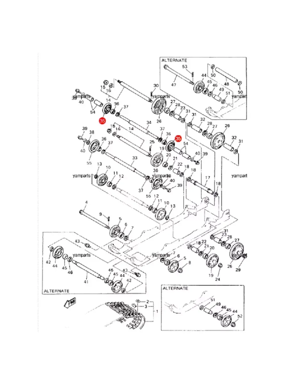 Ролик внутренний Yamaha