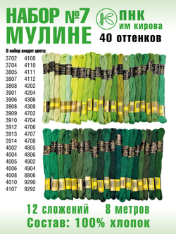 Наборы ниток мулине для вышивания ПНК Киров