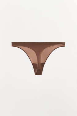 ZARA ТРУСЫ-ТАНГА ИЗ ПОЛИАМИДА, БЕЖЕВЫЙ