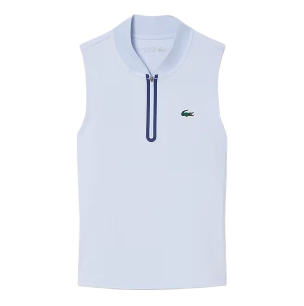 Женское теннисное поло Lacoste Sleeveless Ultra Dry Stretch Tennis - light blue