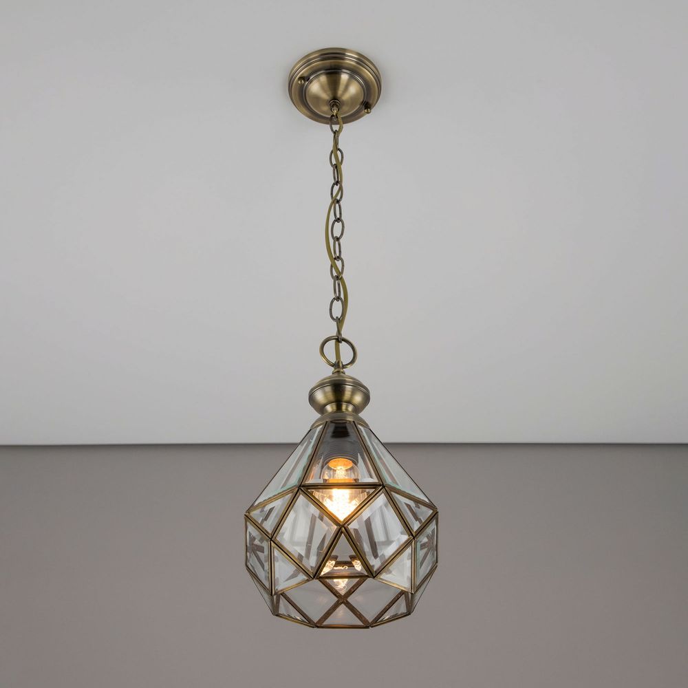 Citilux Витра-1 CL442110 Подвесной светильник витражный Бронза