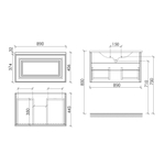 Тумба с раковиной Sancos Very 90 см VR90W bianco