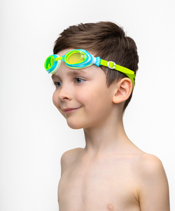 Очки для плавания Poseidon Blue/Lime, детский