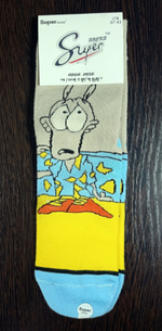 Женские носки "Super Socks" 1 пара, хлопок, размер 37-43, разноцветные