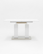 Стол обеденный Сиэтл раскладной 140-180*90 глянцевый белый