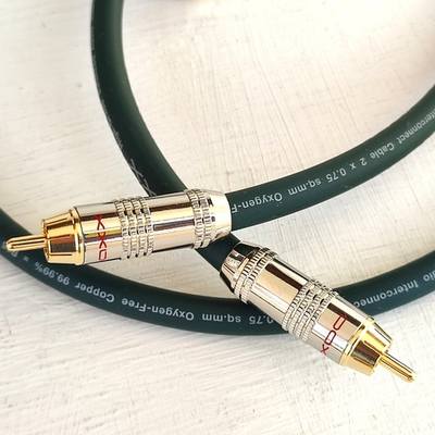DAXX W86 Сабвуферный кабель 1RCA-1RCA из бескислородной меди 2x0.75mm2 D=9mm
