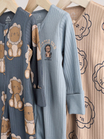 Комбинезон / Cлип для малышей Next N26-395, 3 шт., Бежевый, Серый, Синий