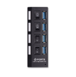 Картридер USB - Xaб 4порта с выключателем USB3.0 Smartbuy SBHA-7304