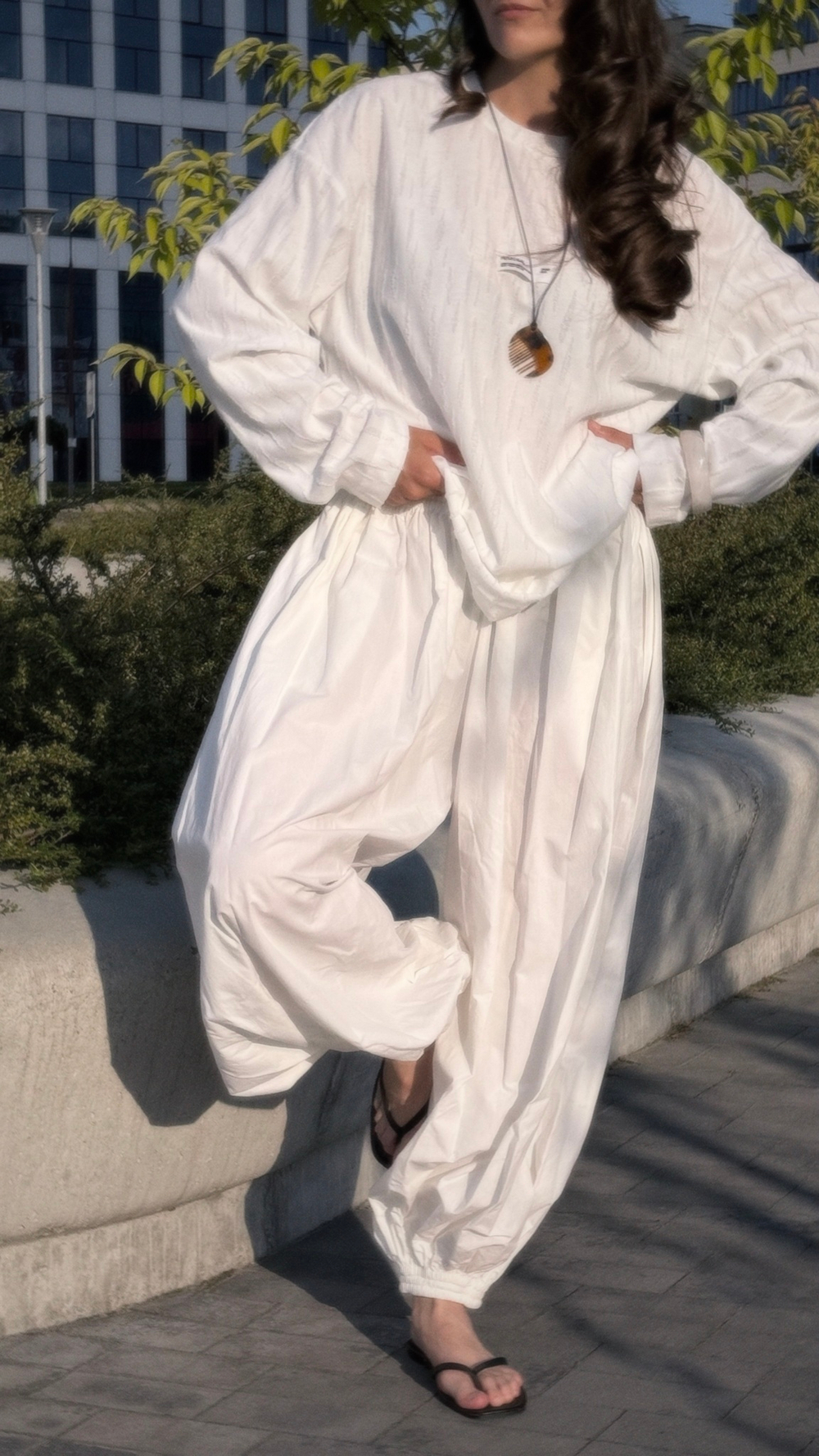 Брюки женские широкие 1199 молоко