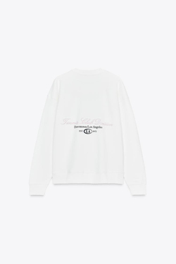 ZARA ТОЛСТОВКА С НАДПИСЬЮ, ЭКРЮ