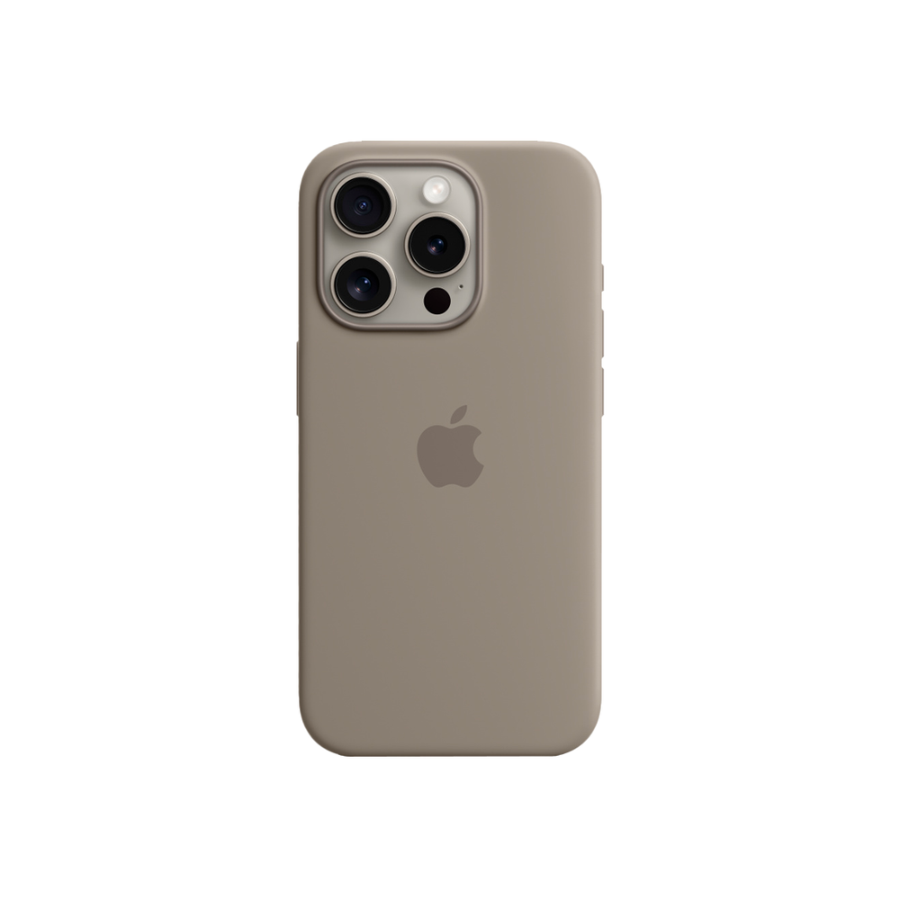 Силиконовый чехол с поддержкой MagSafe Apple Silicone Case для iPhone 15 Pro, Clay (Пепельно-коричневый)