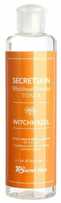 Secret Skin Тонер с экстрактом гамамелиса Witchhazel Poreless, 250 мл