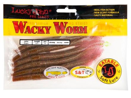 Черви съедобные LJ Pro Series WACKY WORM FAT 5.7in (14.50)/S14 6шт.