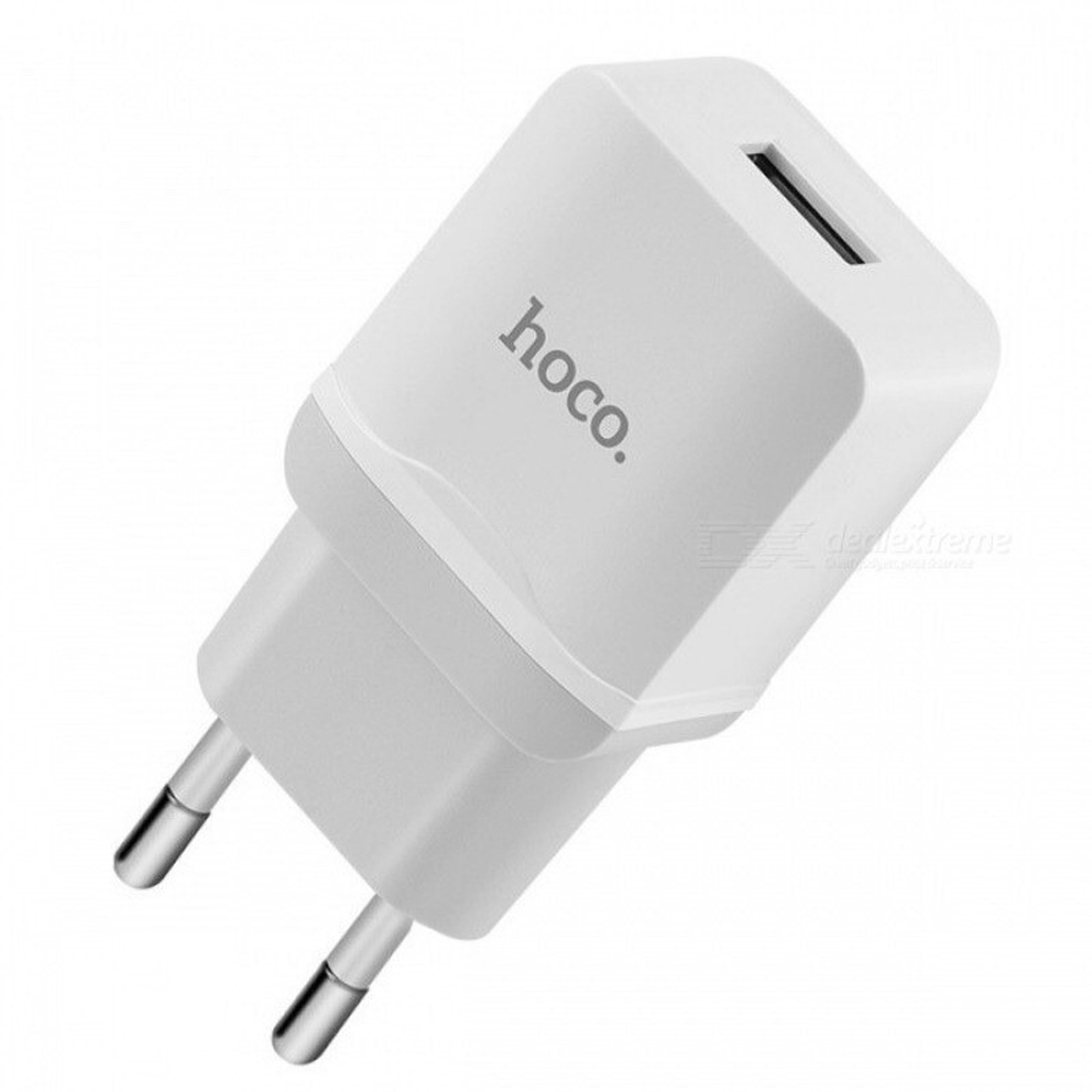 Сетевая зарядка HOCO C22A + кабель Lightning (2.4 A)