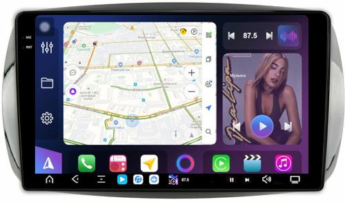 Магнитола для Mercedes-Benz Smart ForTwo/ForFour W453 2014-2023 - FarCar S500-TS20 монитор 9.5" 2K QLED на Android 14, Быстрейшая, CarPlay, 4G SIM-слот
