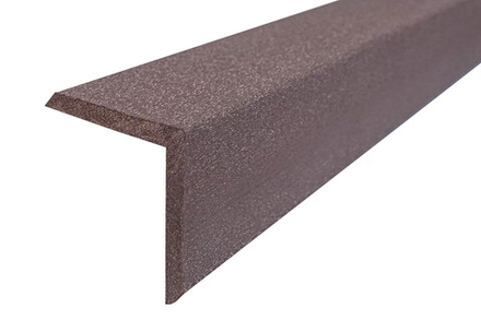 Уголок ДПК равнополочный 57x57x3000мм брашинг, коричневый