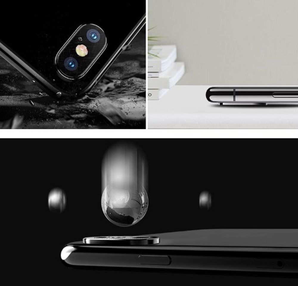 Закаленное стекло + защитное кольцо на камеру Totu Camera Cover для iPhone XR