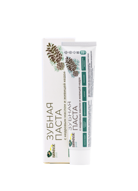 Зубная паста с кедровым маслом и живицей кедра