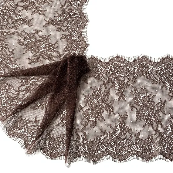 Кружево реснички шоколад (22*300 см)