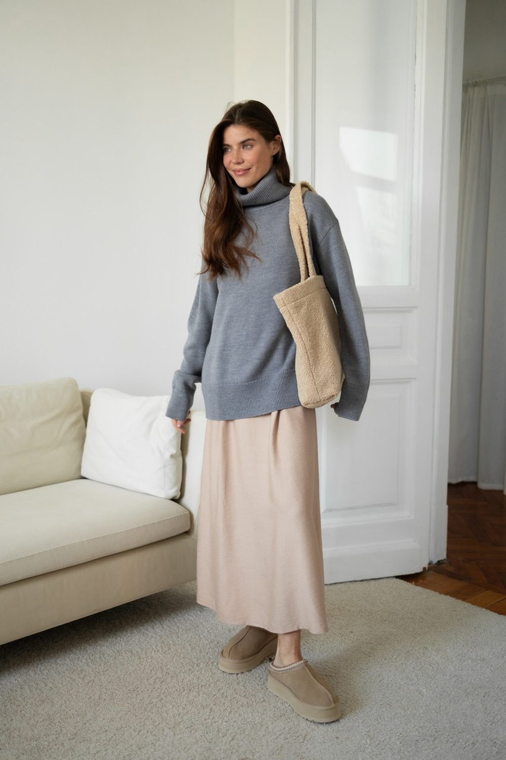 Свитер Алтай для беременных и кормящих мам, Серый