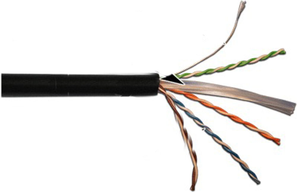 Кабель витая пара U/UTP 6 кат. 4 пары Lanmaster LAN-6EUTP-OUT