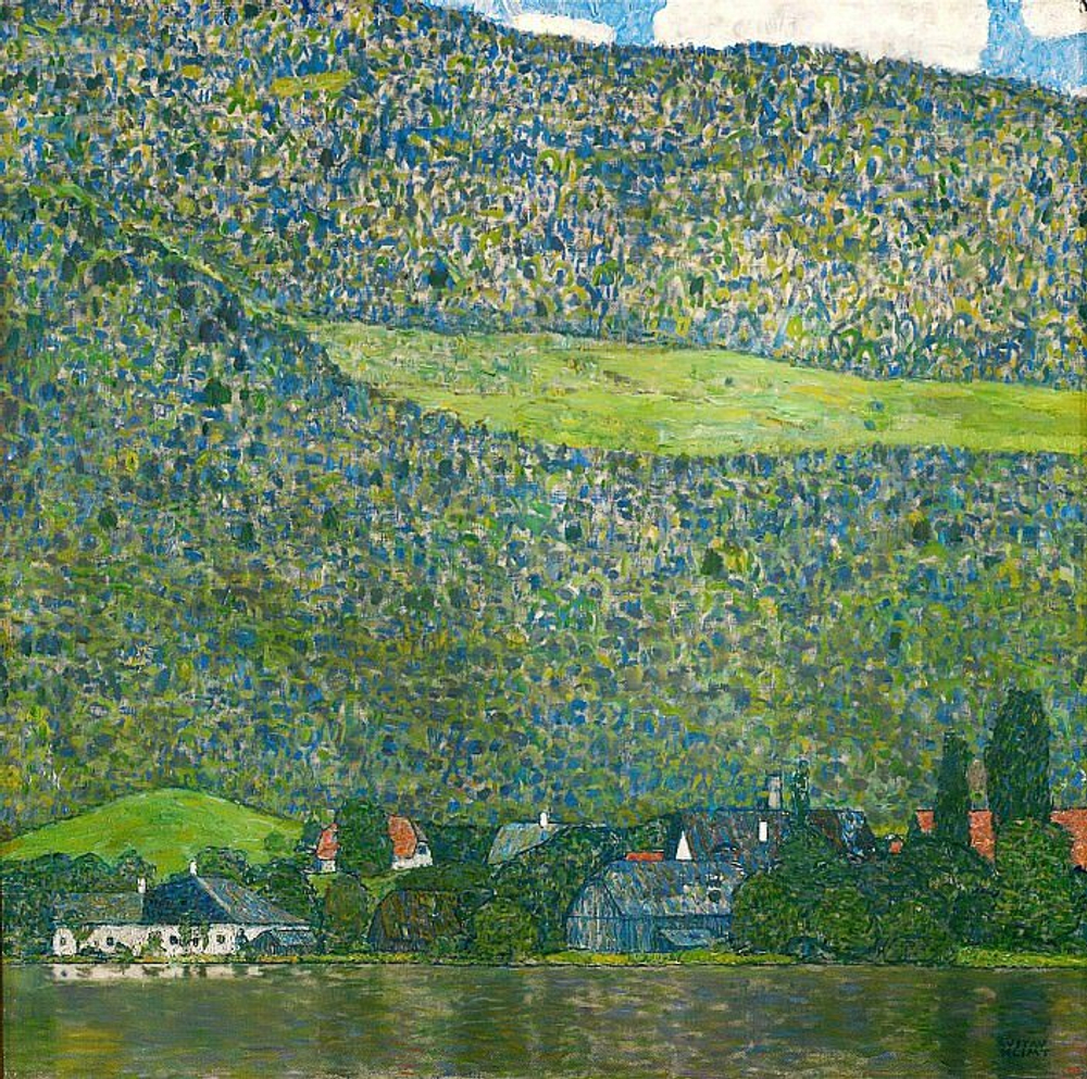Картина для интерьера "Лицльберг на Аттерзе", художник Климт, Густав Настене.рф