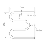 Полотенцесушитель MIXLINE SIMPLE M 60х60 1''