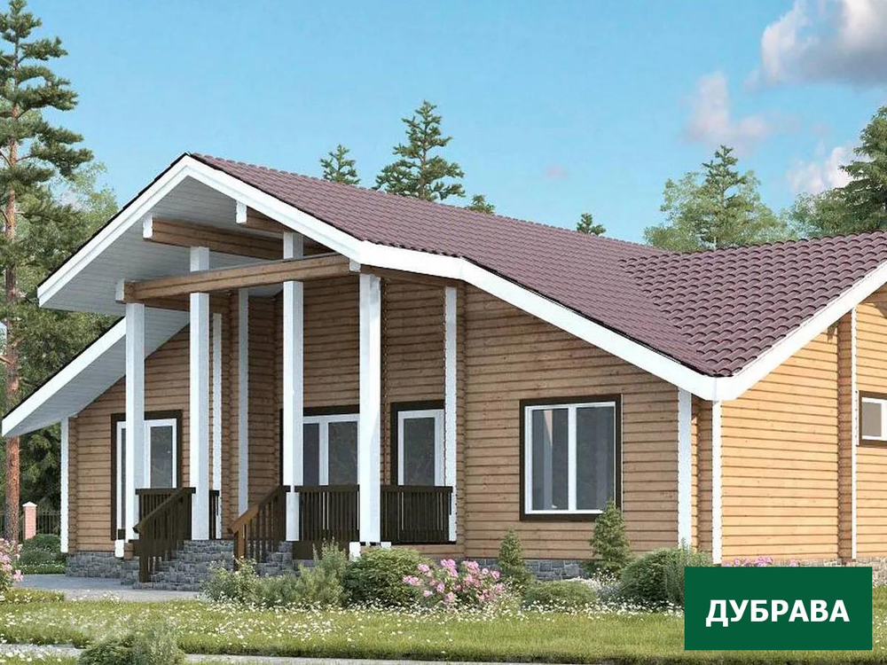 Дом из клееноог бруса проект "Дубрава"