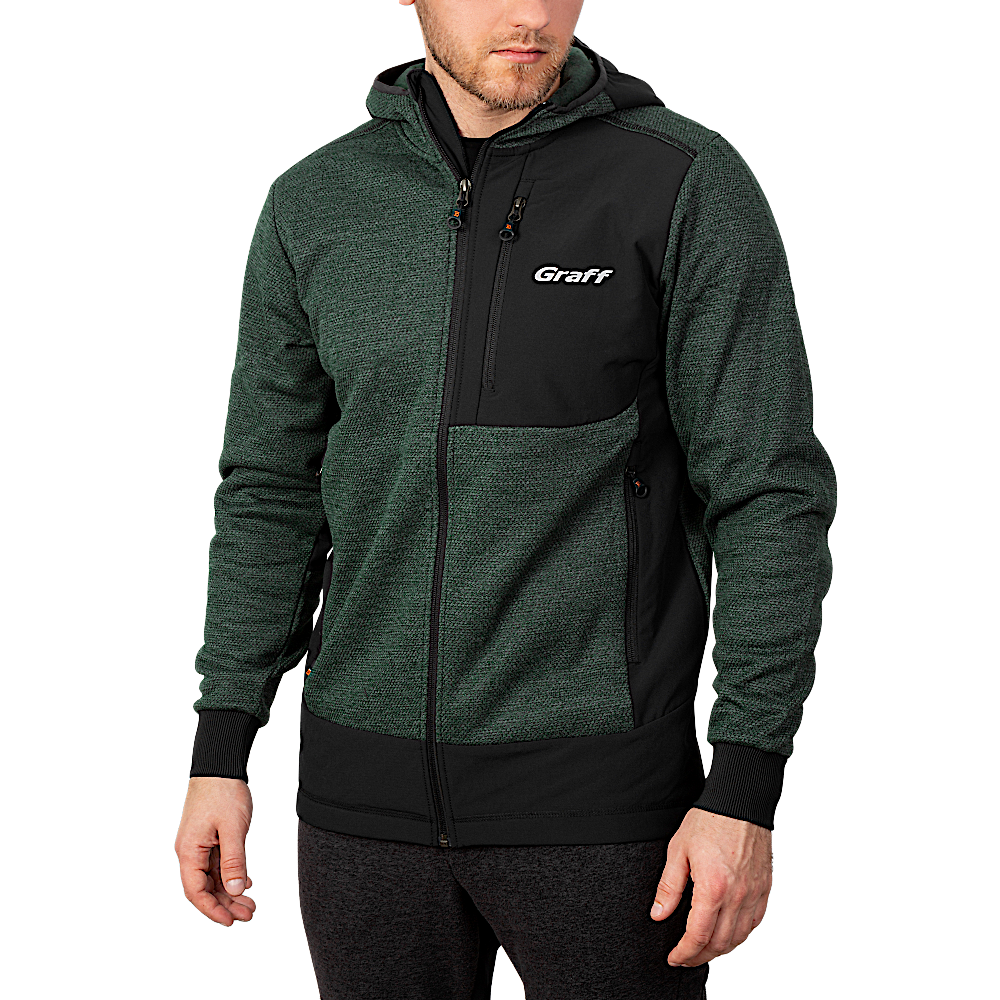 Кофта флисовый Graff 233-P-BL с вставками Олива -