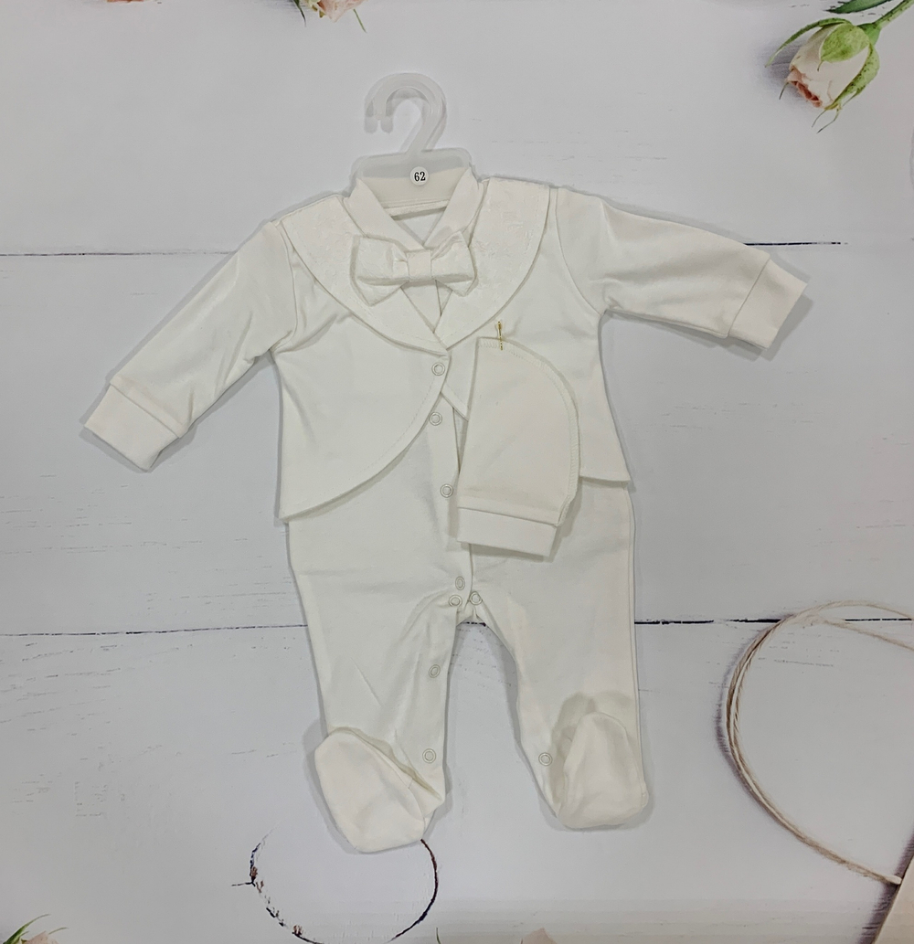 Комбинезон фрак_жаккард_белый (Карапуззики) (Размер: 62)