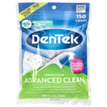 DenTek, Advanced Clean Floss Picks, жидкость для полоскания рта, 150 зубочисток