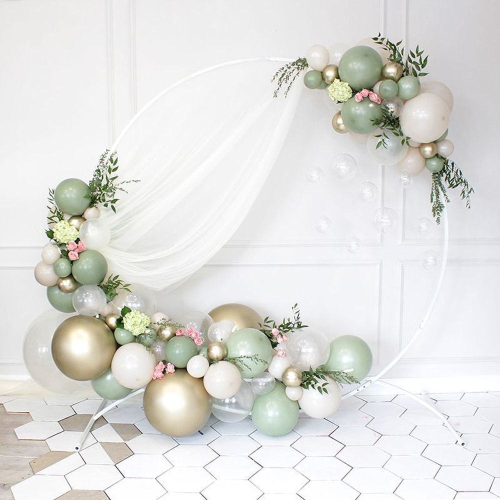 Шар (12"/30 см) Эвкалипт, Пастель / Eucalyptus 50 шт.