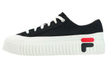FILA Gear Abrasion Resistant Low top Skateboard Shoes Women"s Black White
