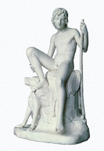 Бартель (Альберт) Торвальдсен.  Дания.  Пастух. После 1817. Мрамор. 142 см. Источник поступления в музей:   дар А.А. Половцова. 1910. Государственный Эрмитаж. Санкт-Петербург.