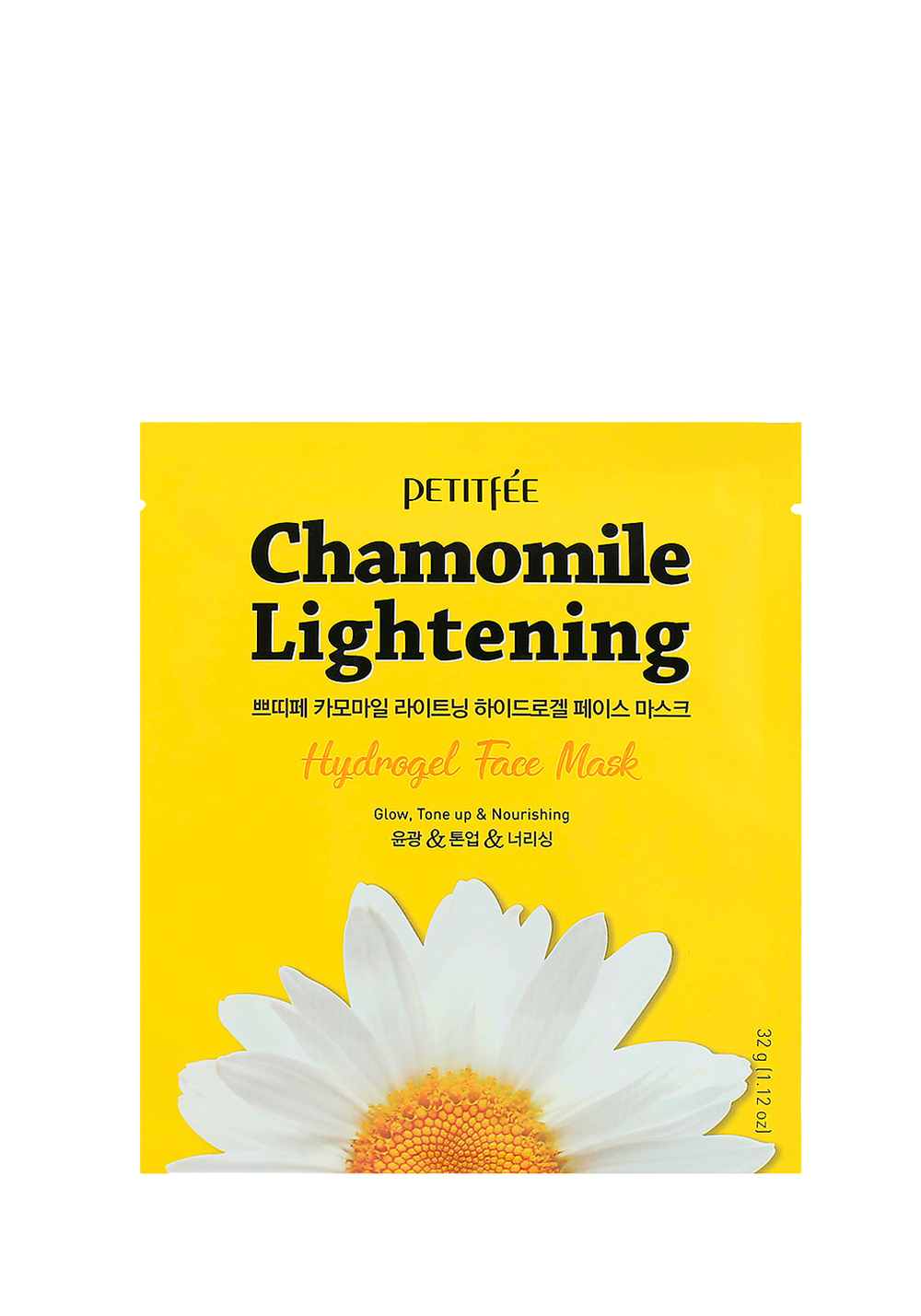 Petitfee Chamomile Lightening Hydrogel Face Mask Гидрогелевая маска для лица, выравнивающая тон кожи