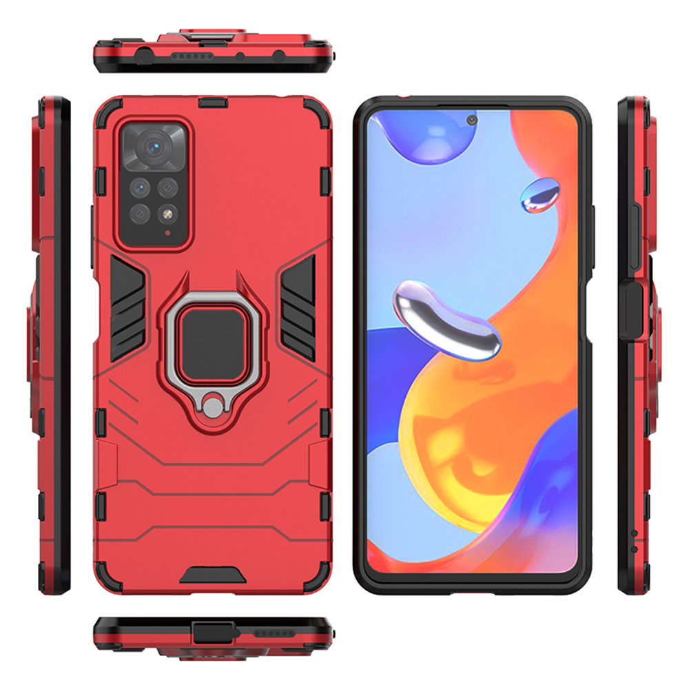 Противоударный чехол с кольцом Panther Case для Xiaomi Redmi Note 11 Pro+ 5G (global)